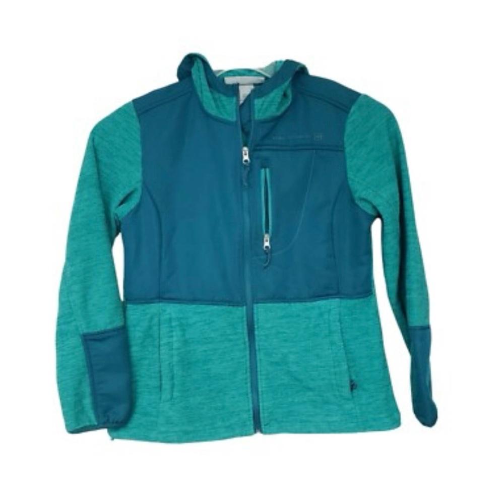 FREE COUNTRY Medium Women's Fleece Hoodie Jacket Green Full Zipper